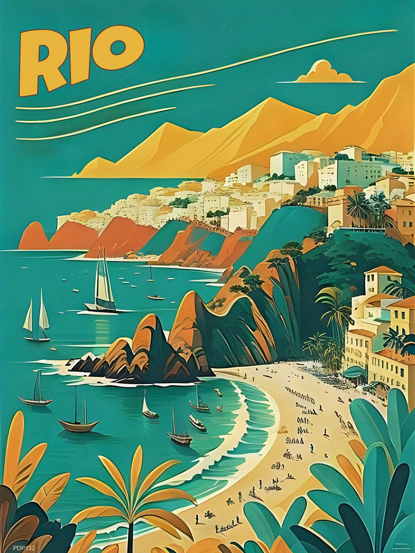 Rio Travel Poster 30x40cm Art Print