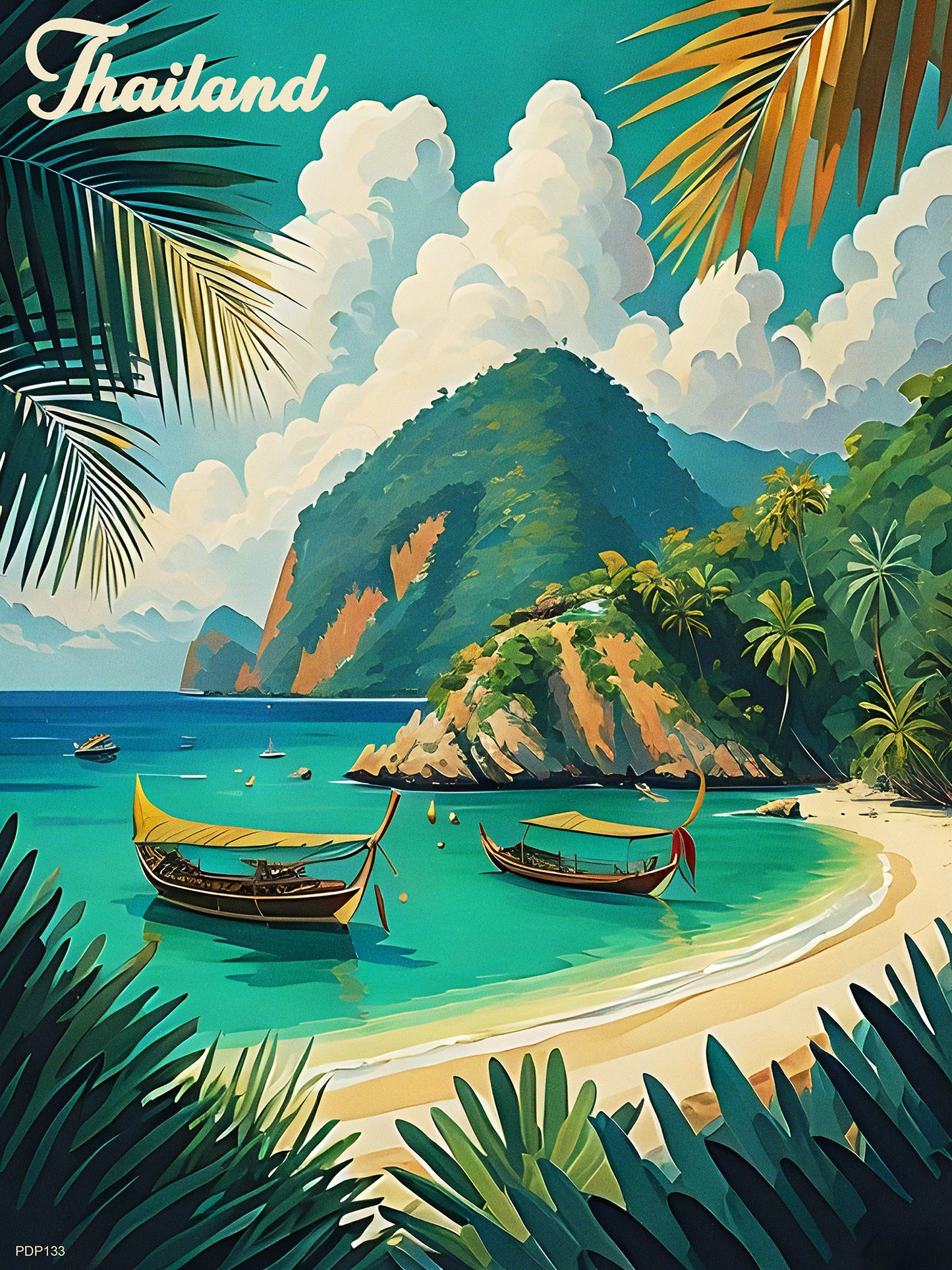 Thailand Travel Poster 30x40cm Art Print