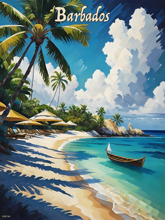 Barbados Travel Poster 30x40cm Art Print