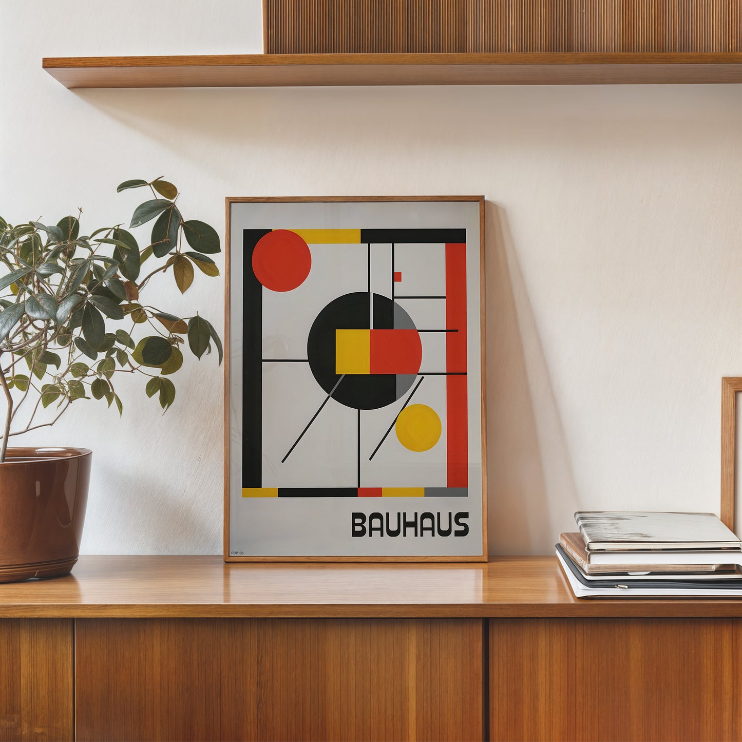 Bauhaus Art Exhibition Poster (Red + Black) Art Print 30x40cm