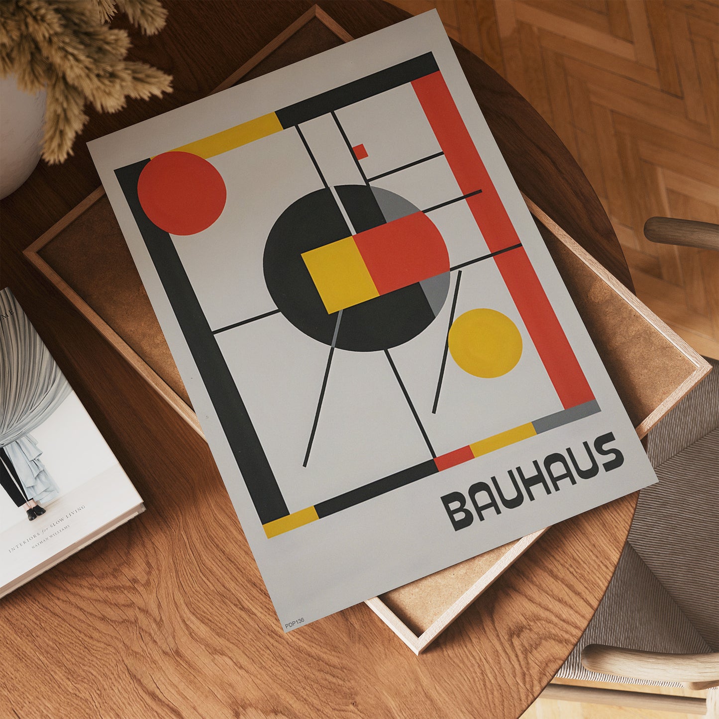 Bauhaus Art Exhibition Poster (Red + Black) Art Print 30x40cm