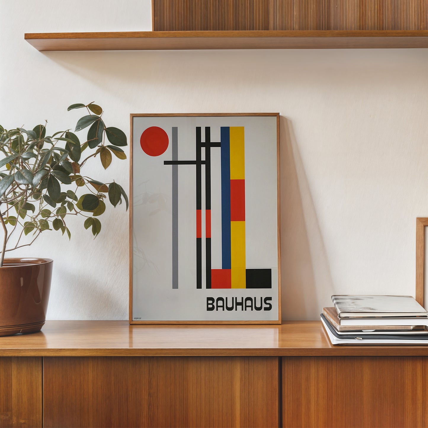 Bauhaus Art Exhibition Poster (Red + Black + yellow) Art Print 30x40cm (Copy)