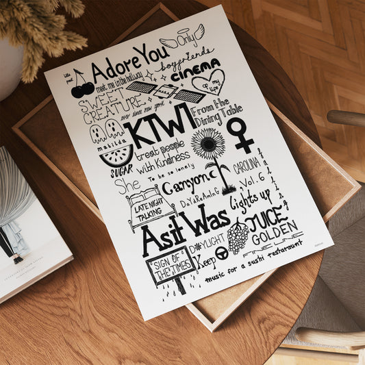 Harry Styles Lyrics Art Print