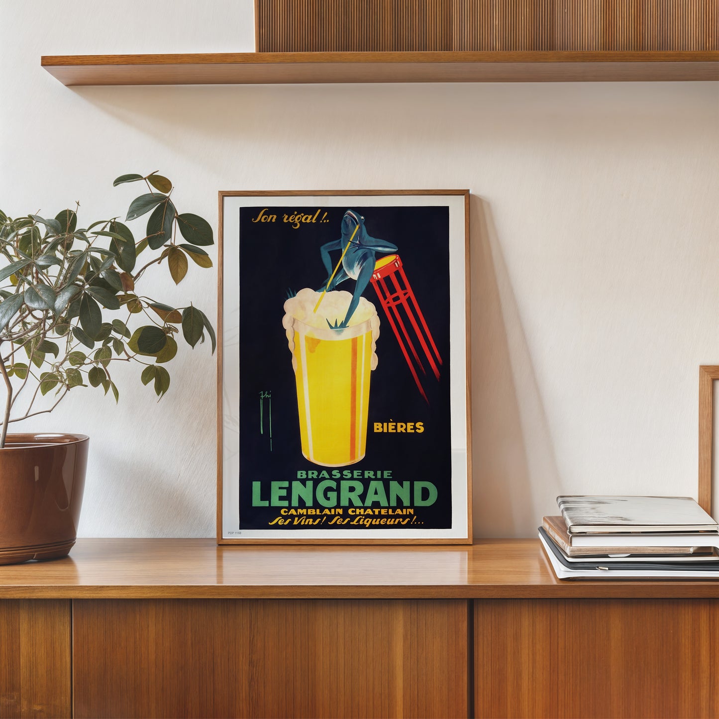 Brasserie Lengrand,Vinatge Poster by Nover 30x40cm Art Print
