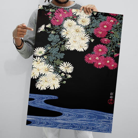 OHARA KOSON (CHRYSANTHEMUM AND RUNNING WATER) MAXI POSTER 61x91.cm