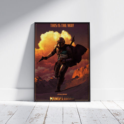 STAR WARS THE MANDALORIAN (ON THE RUN) MAXI POSTER 61x91.cm