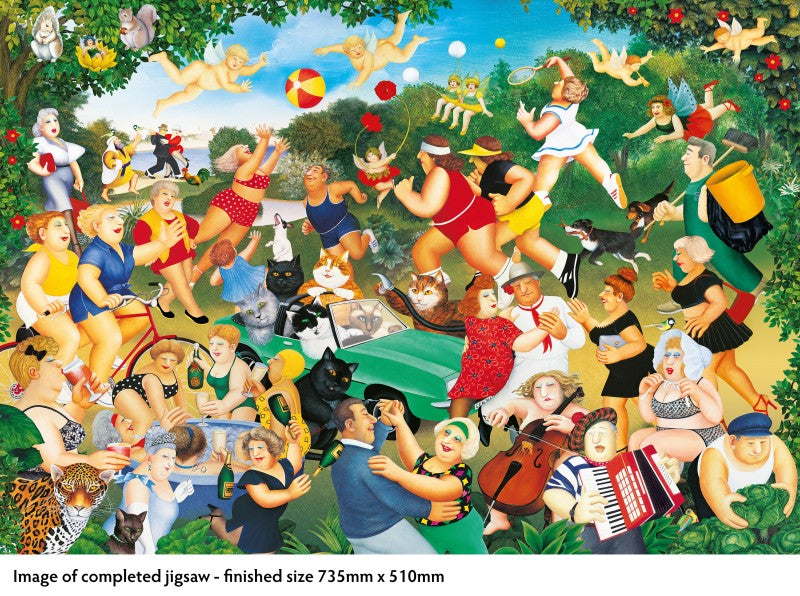 Adult Sustainable 1000 Piece Jigsaw Puzzle Beryl Cook: Good Times