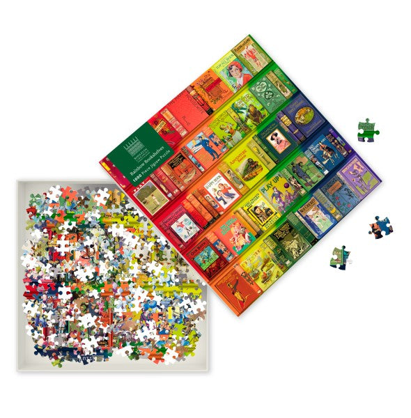 Adult Sustainable 1000 Piece Jigsaw Puzzle Bodleian Libraries: Rainbow Bookshelves