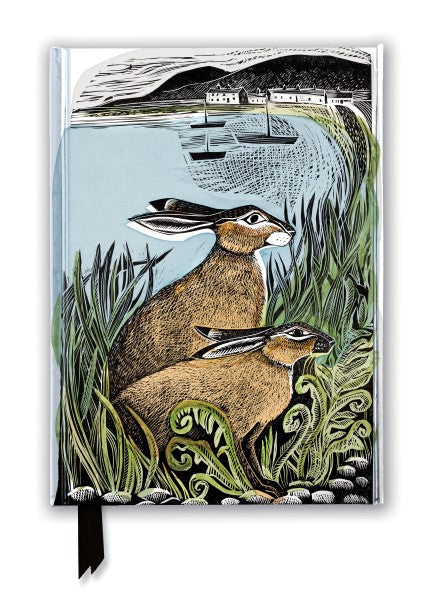 Angela Harding: Rathlin Hares (Foiled Journal) Lined A5 Notepad
