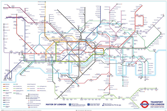 London Underground Map 61x91.5cm Poster
