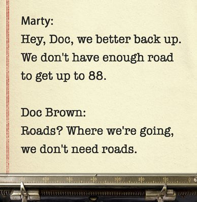 Back to the future, Marty Movie Quote Greetings Card (14x14cm) - On the Wall Art Print Posters & Gifts