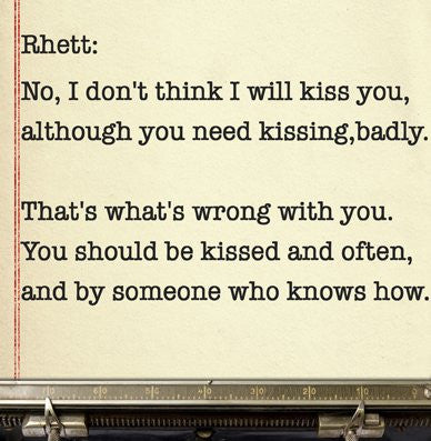 Gone with the wind, Rhett Movie Quote Greetings Card (14x14cm) - On the Wall Art Print Posters & Gifts