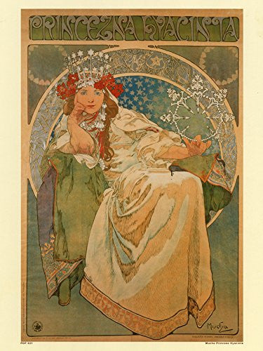 Art nouveau Poster Art Print by Alphonse Mucha Hyacinta Poster Art Print 30x40cm