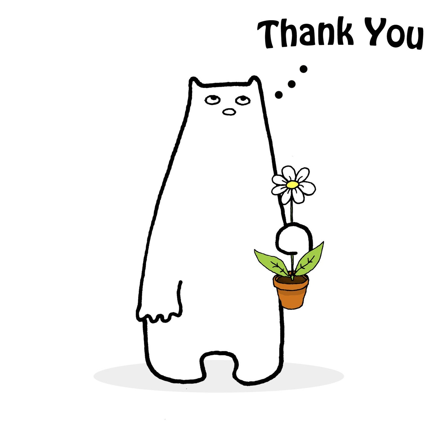 Thank you Greetings Card 14x14cm