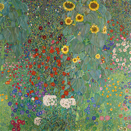 Gustav Klimt: Flower Garden 14x14cm Greetings Card