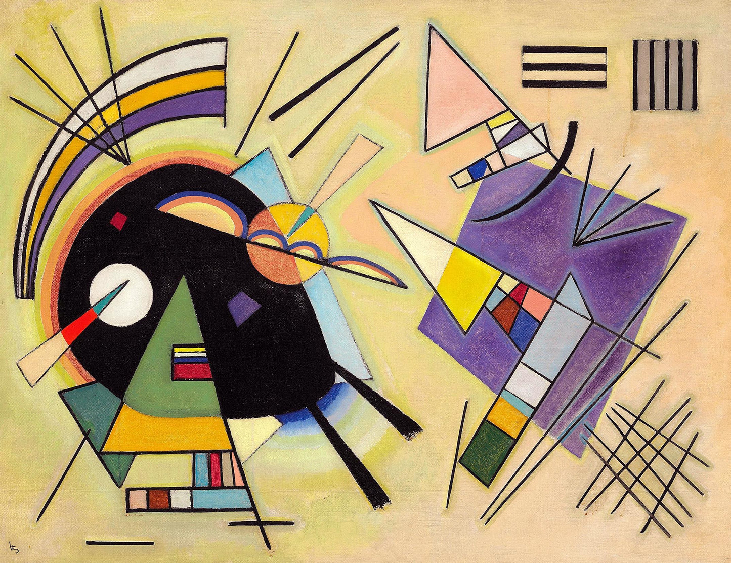 Vassily Kandinsky Black and Violet 1923 Art Print Poster 50x70cm