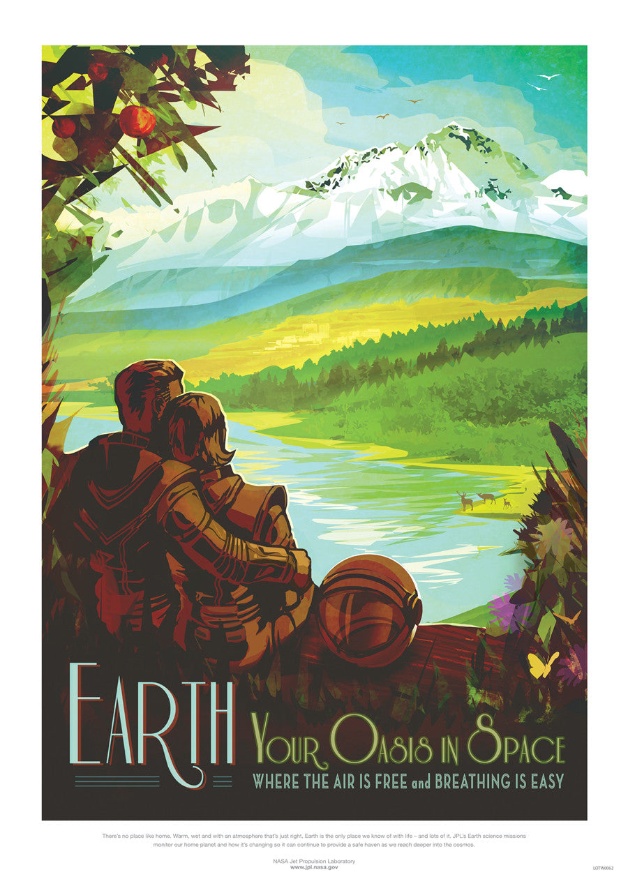 Earth, The Great Voyage, Space Travel, Tourism NASA, Solar System, Planets, Art Print Poster 50x70cm