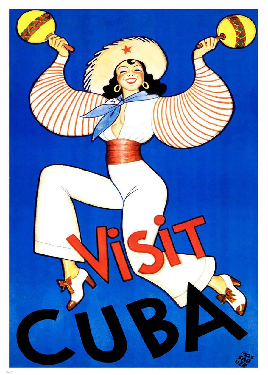 Visit Cuba 50x70cm Art Print