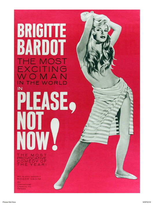 Brigitte Bardot, Please not Now Movie Poster Art Print 40x30cm