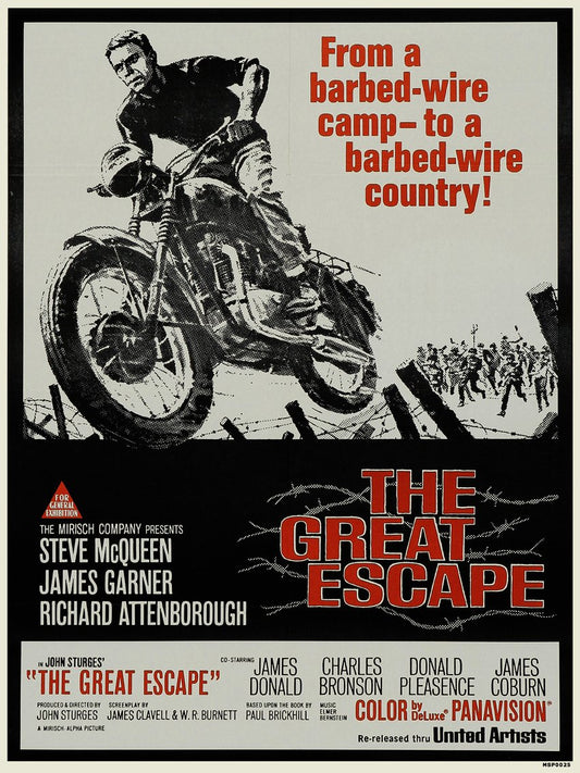 Great escape Steve Mqueen 30x40cm Art Print Poster