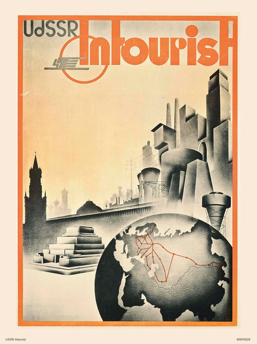 USSR in tourist Art Print Poster 30x40cm