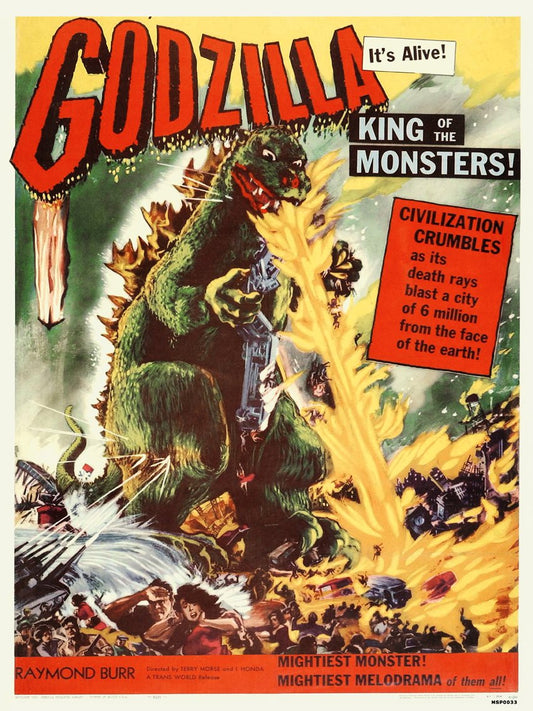 Godzilla Vintage retro 30x40cm
