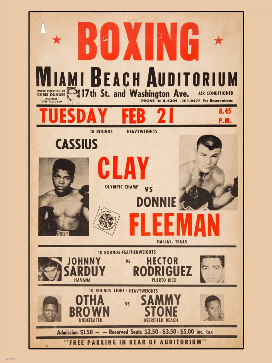 Muhammed Ali Boxing 30x40cm Art Poster Print