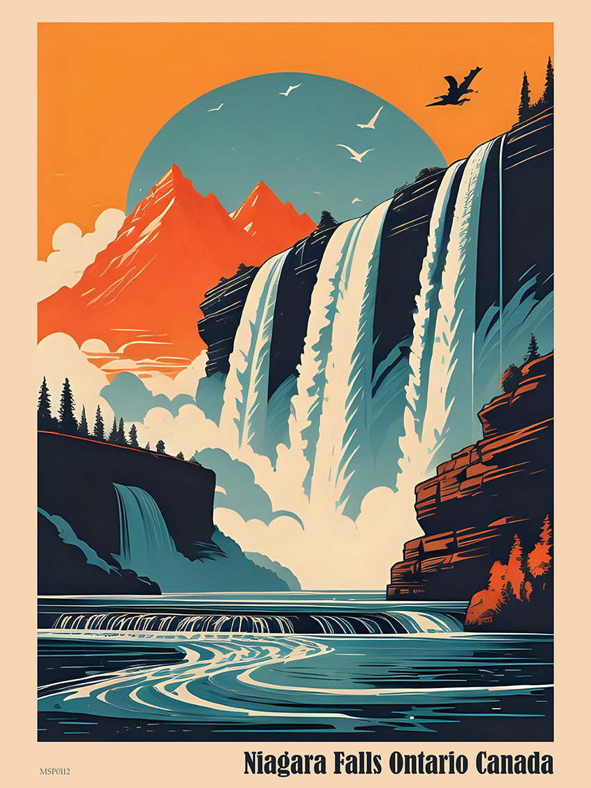 Niagara Falls Canada Travel Pop art Poster Print