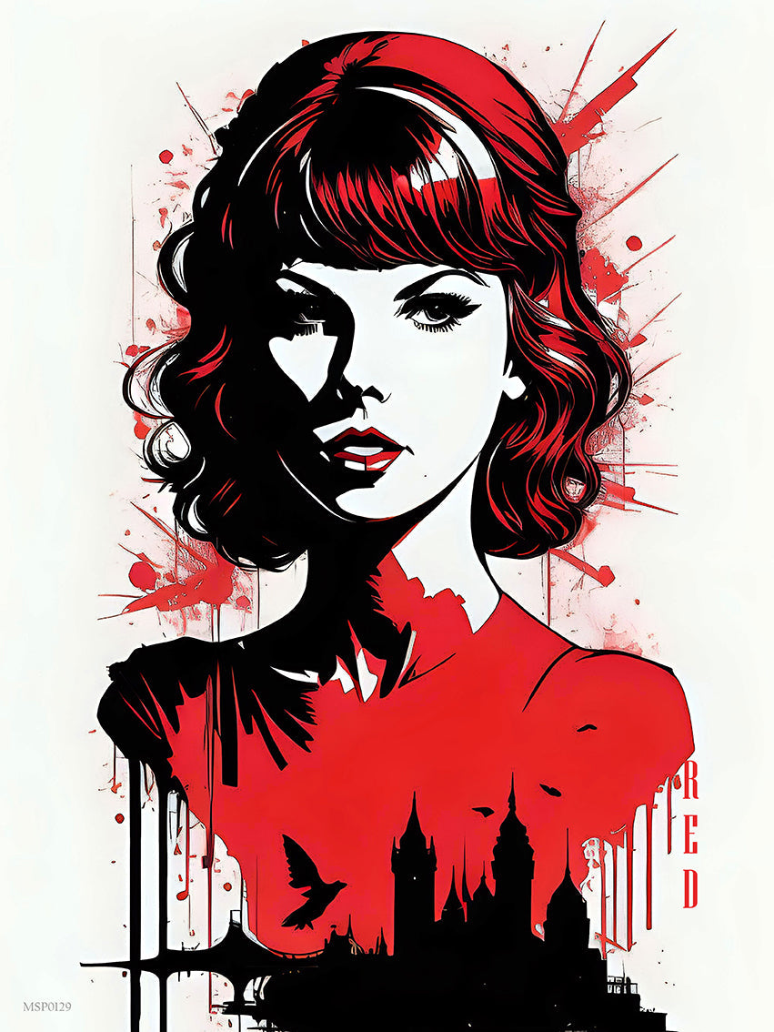 Taylor Swift Inspired Red by Andre Ibanez 50x70cm Art Print Poster