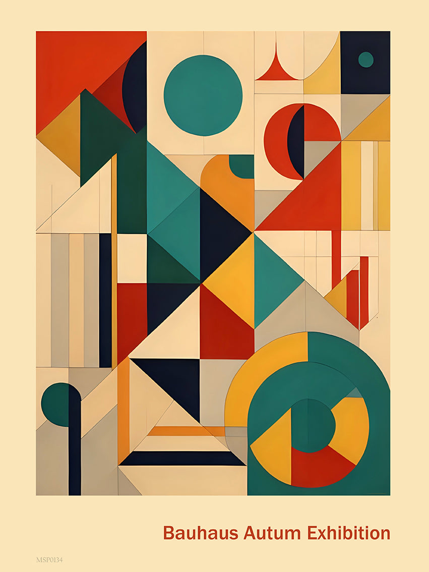 Bauhaus Vintage Autum Exhibition Art Print 30x40cm