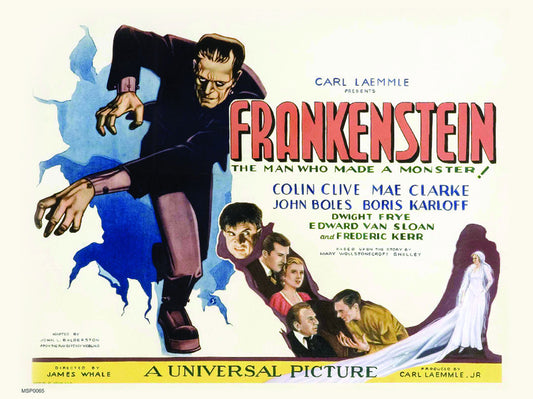 Frankinstien Vinatge Movie Film 30x40cm Poster Art Print