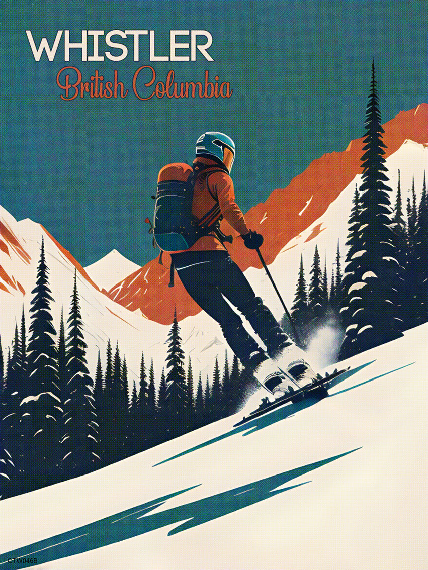 Visit Whistler travel Poster Art Print 30x40cm