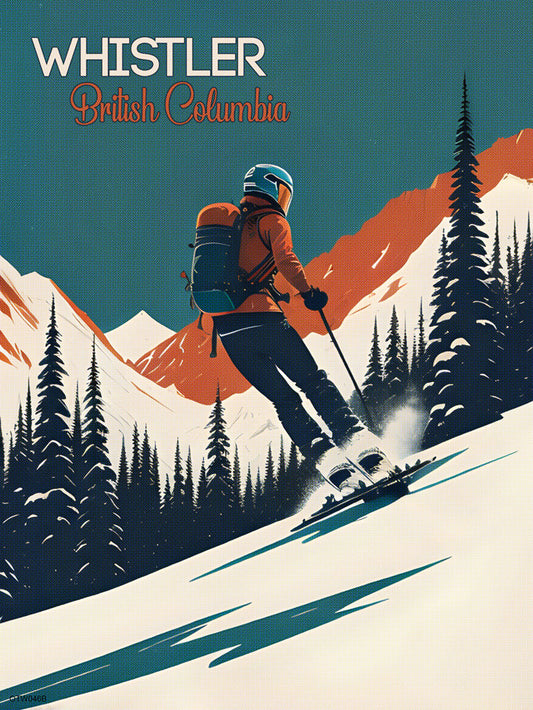 Visit Whistler travel Poster Art Print 30x40cm