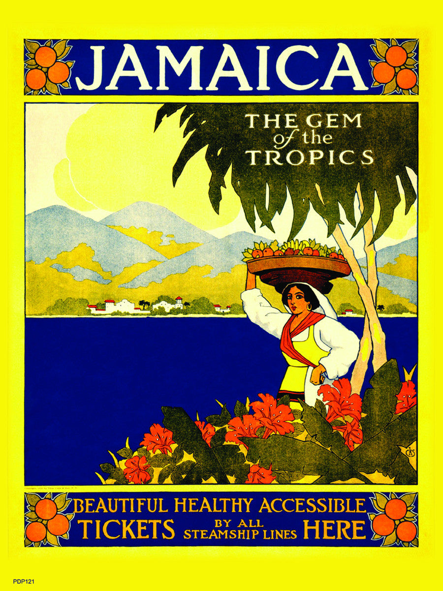 Visit Jamaica Tourisum 30x40cm Art Poster Print