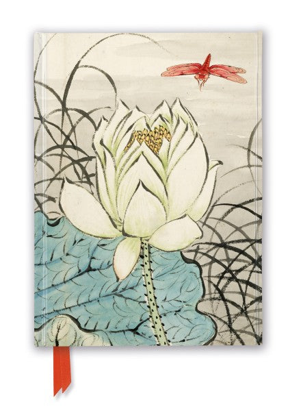 Ashmolean: Ren Xiong: Lotus Flower and Dragonfly (Foiled Journal) Lined A5 Notepad