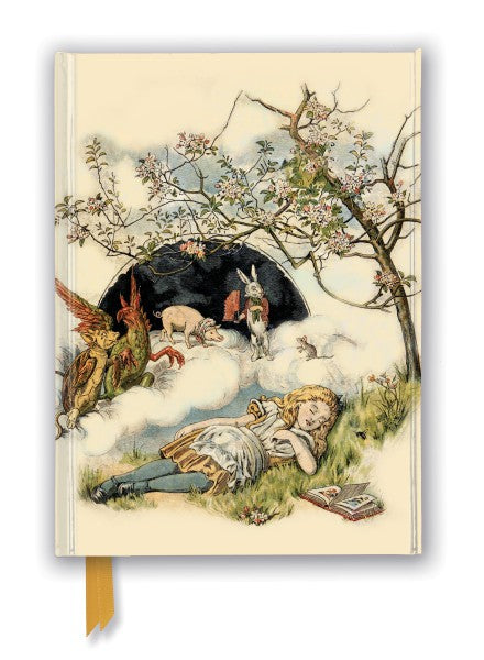 Alice Asleep, from Alice's Adventures in Wonderland Foiled Lined A5 Notepad