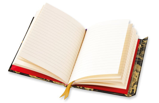 Chinese Lacquer Black & Gold Screent Foiled Lined A5 Notepad