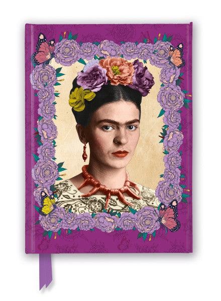Frida Kahlo Purple Foiled Lined A5 Notepad
