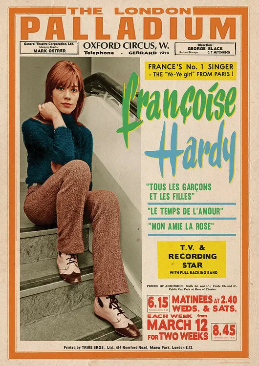 Francoise Hardy Live at the London Palladium A1 (59x 84cm) Poster