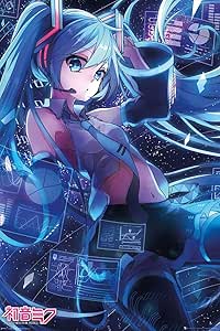 HATSUNE MIKU Key art Momo & Okarun 91.5x61cm