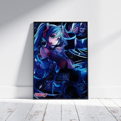 HATSUNE MIKU Key art Momo & Okarun 91.5x61cm