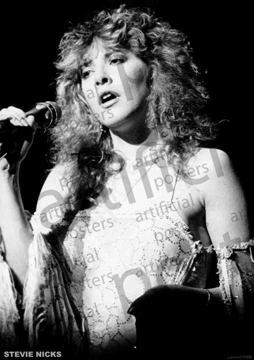 Fleetwood Mac, Stevie Nicks Black and White (A1 59.5x84cm) Poster