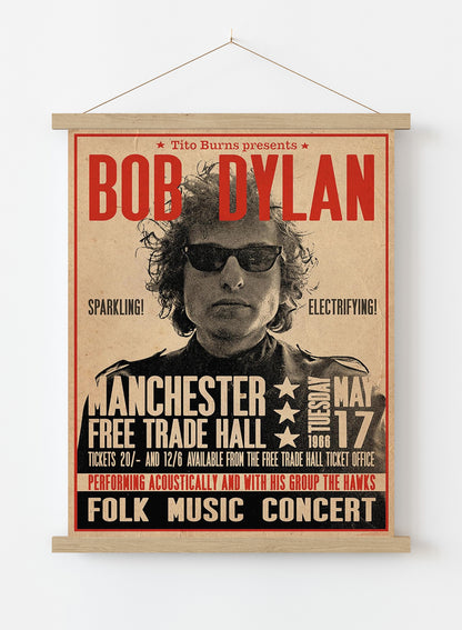 Bob Dylan Free Trade Hall Manchester (A1 59.5x84cm) Poster