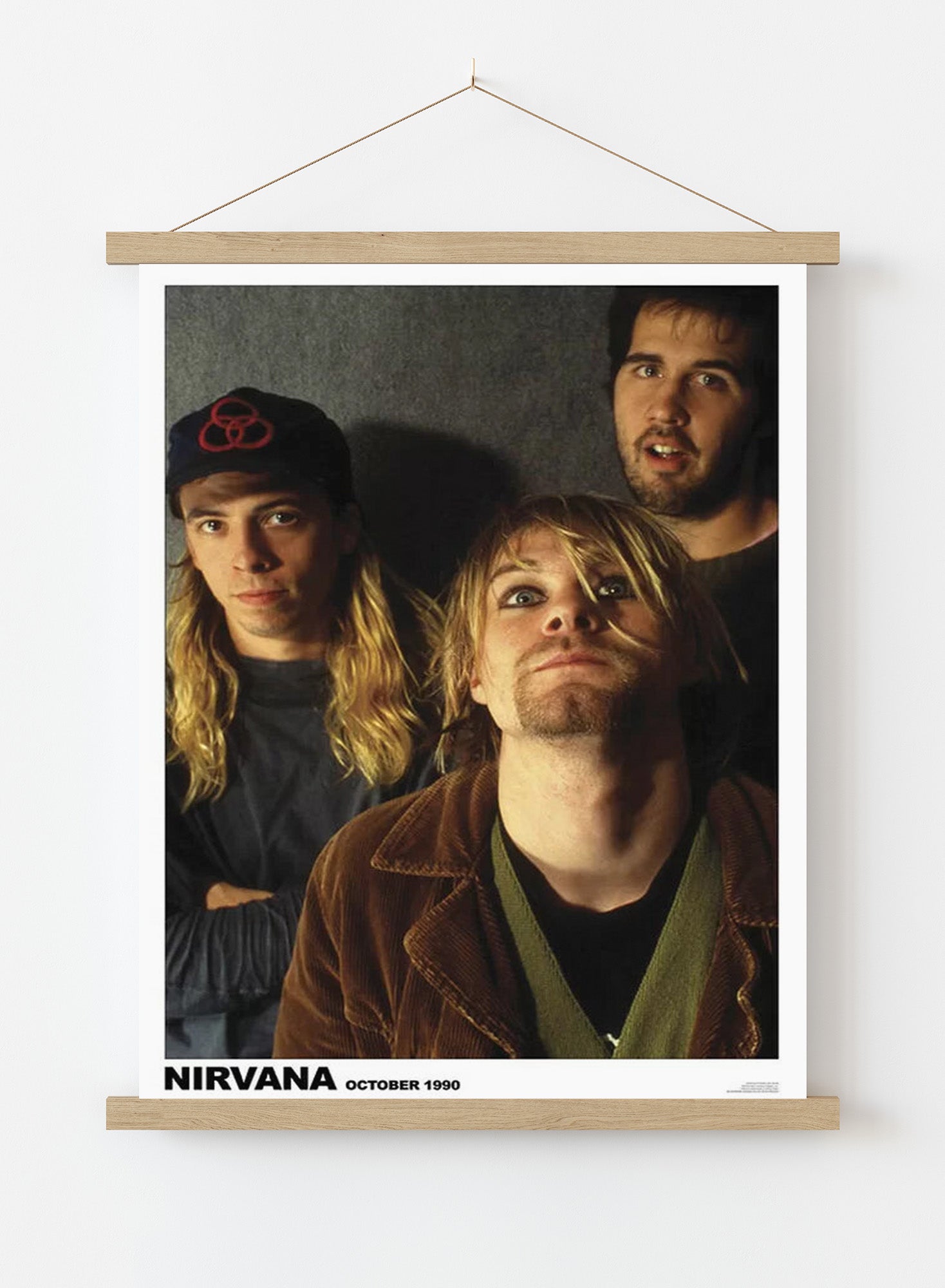 Nirvana Oct 1990 (Kurt Cobain) (A1 59.5x84cm) Poster – On the Wall