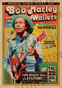 Bob Marley Gig Poster (A1 59.5x84cm) Poster