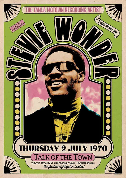 Stevie Wonder Gig Poster (A1 59.5x84cm) Poster