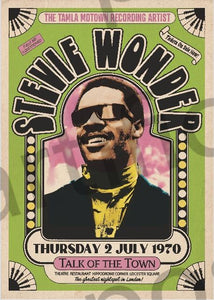 Stevie Wonder Gig Poster (A1 59.5x84cm) Poster