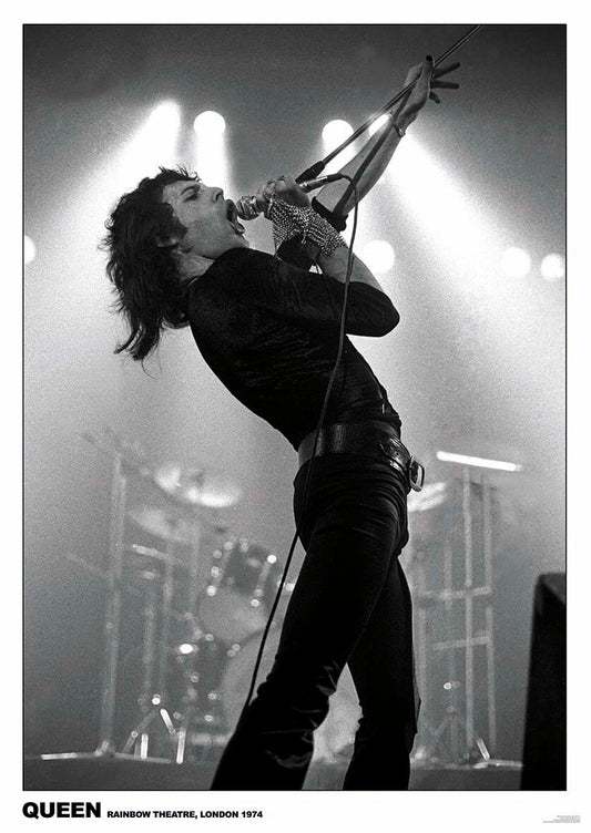 Queen Freddie Mercury Live Rainbow at theTheartre 1974 A1 Poster