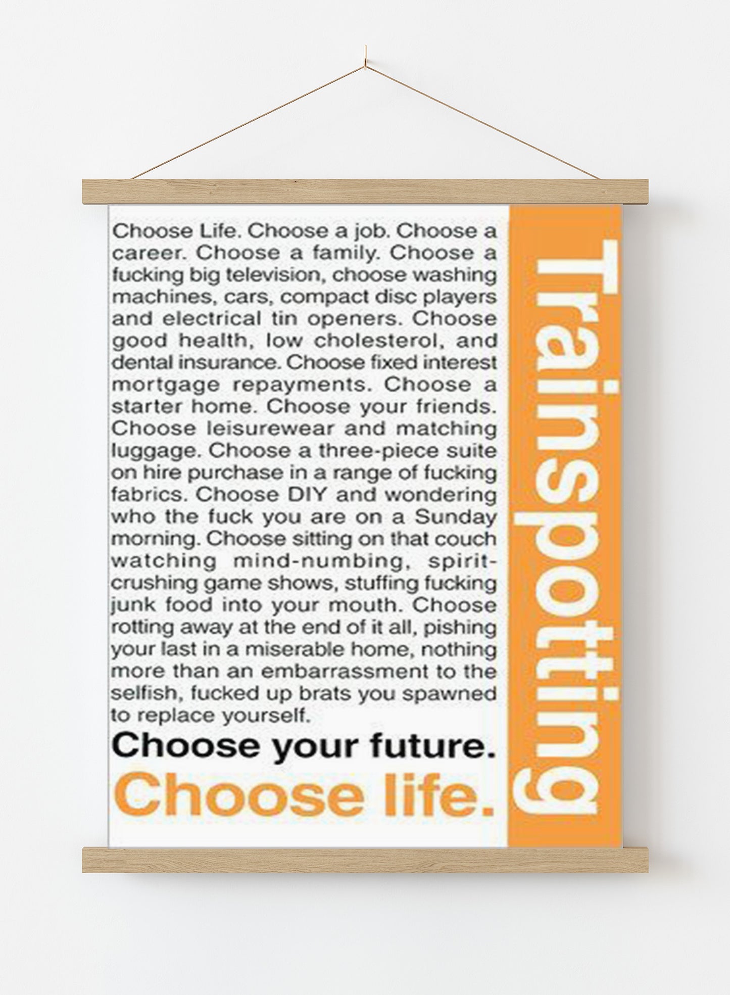 Trainspotting Choose life  Regular Poster (61x91.5cm)