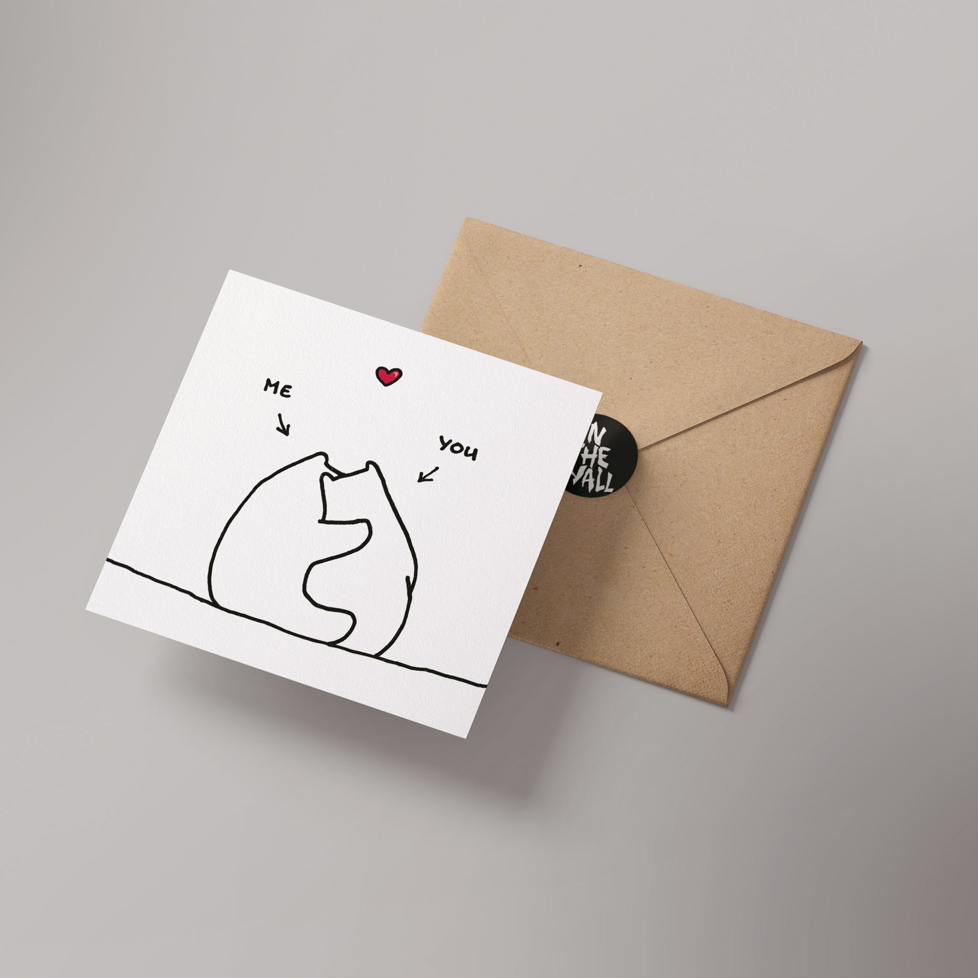 Me and You Barnstable and Friends Greetings card 14x14cm